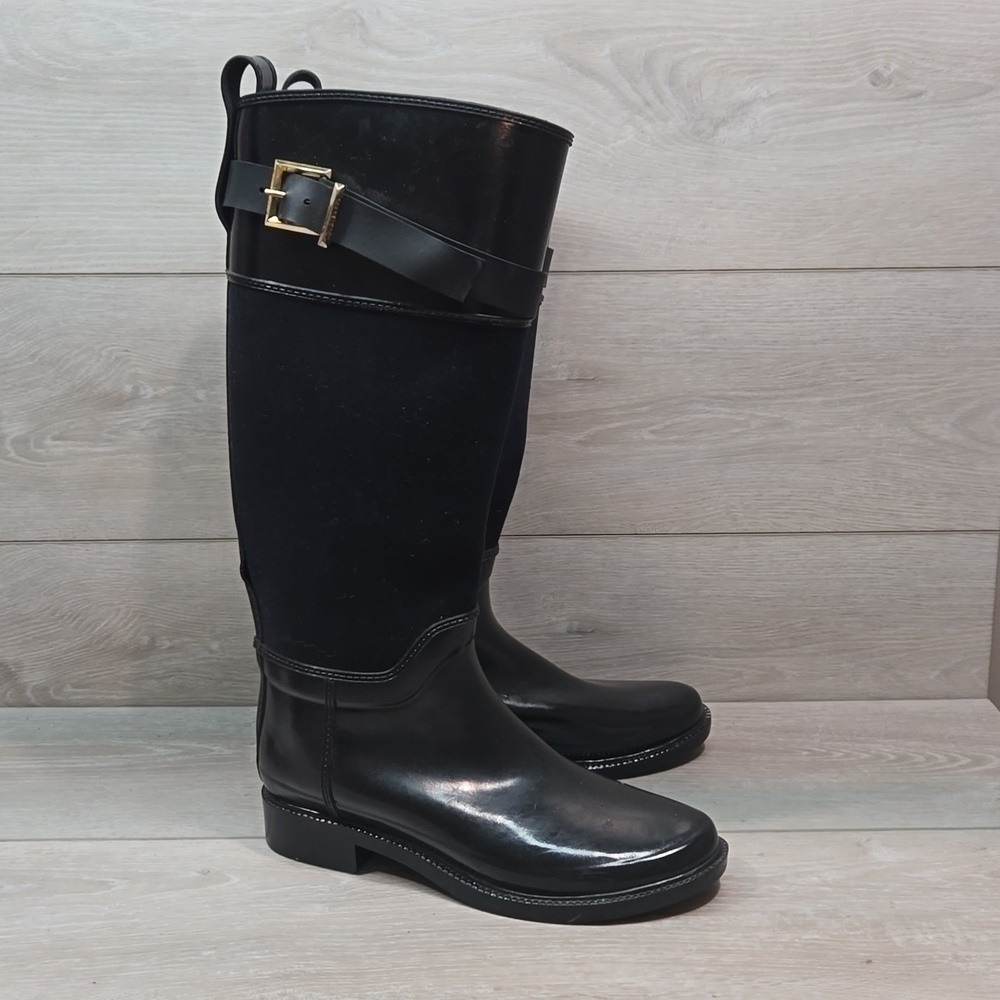 Ted Baker Women Waterproof Rainboots Tall Riding Boots shoes sz 8